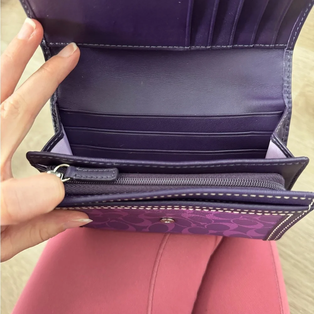 Coach RARE Purple Leather Tote + 5 Matching Accessories | Collector Set - Picture 12 of 16